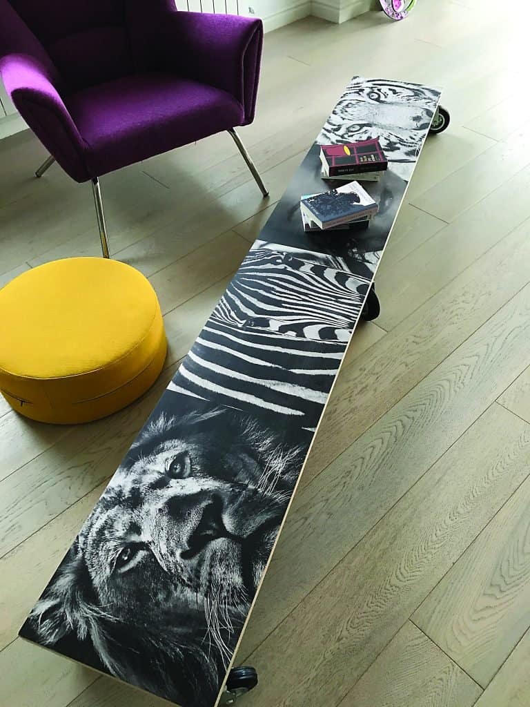 Wooden counter with direct UV print on wood — QLTY
