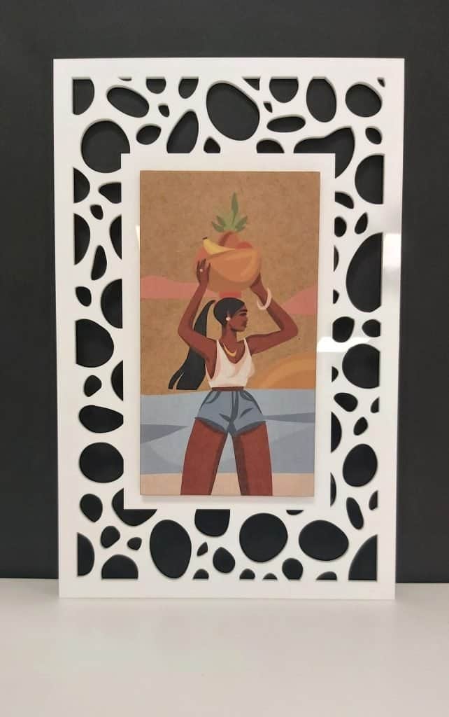 Decorative plexiglass frame with direct UV print and laser cutting — QLTY