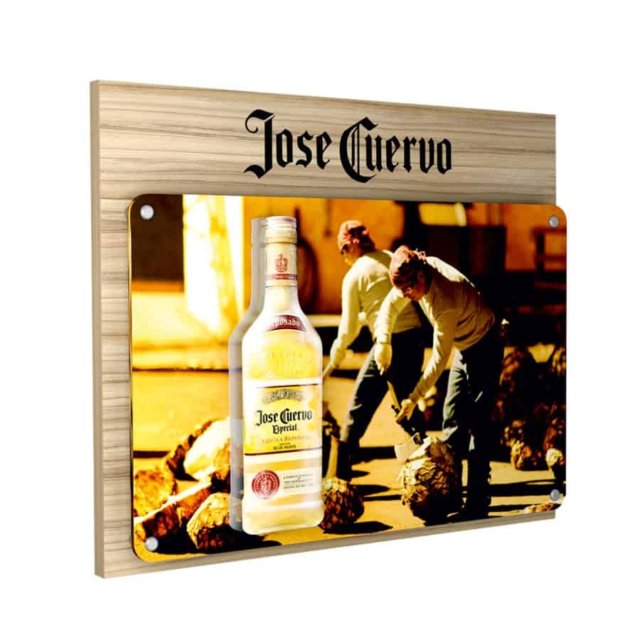 Jose Cuervo wooden sign with direct UV print on wood — QLTY