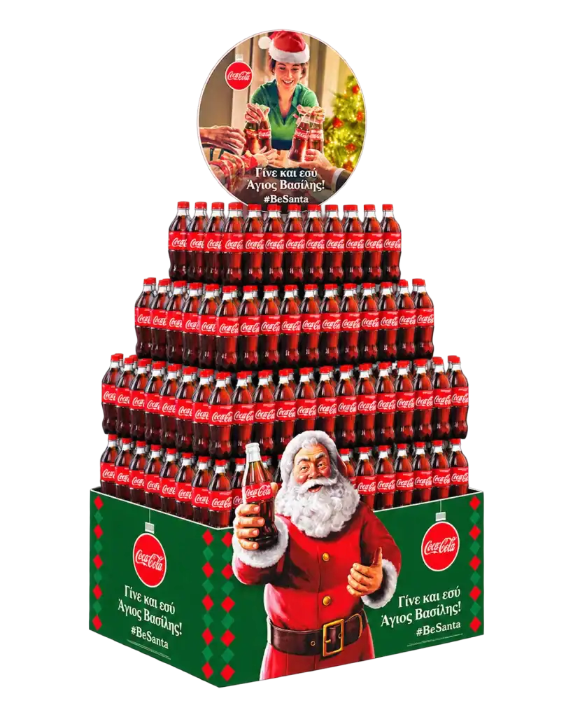 Coca-Cola pallet display in art foam for product display at the point of sale