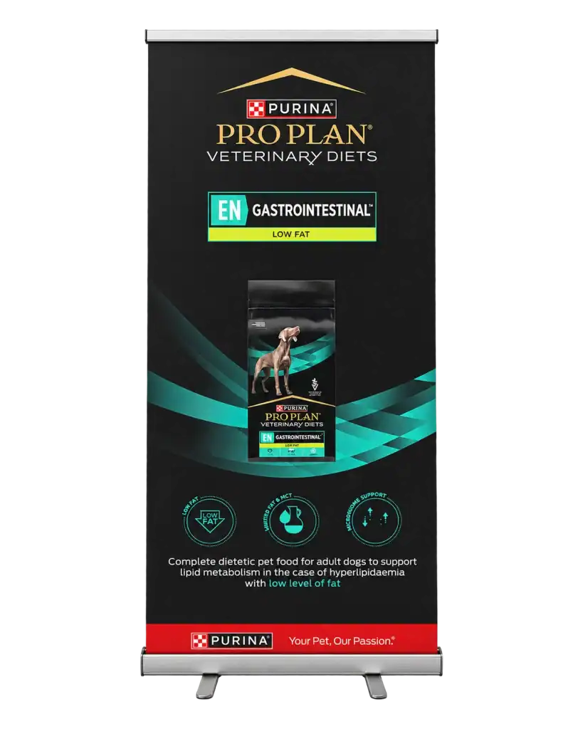 Pro Plan — Roll-up (PP blockout) for exhibitions, shop windows and corporate spaces