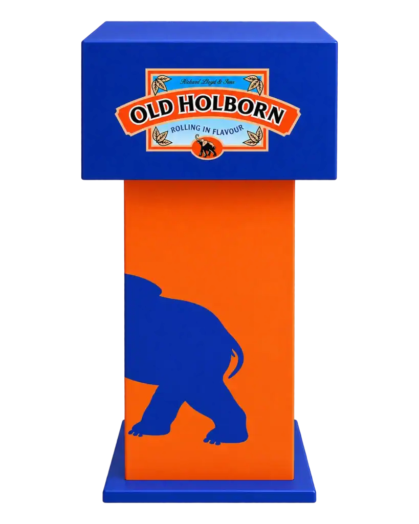 Old Holborn — Pedestal stand (Acca plast) for promotions in supermarkets and at events