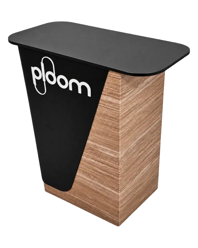 Ploom — Promo counter (Acca plast & plexiglass) for promotions in supermarkets and at events