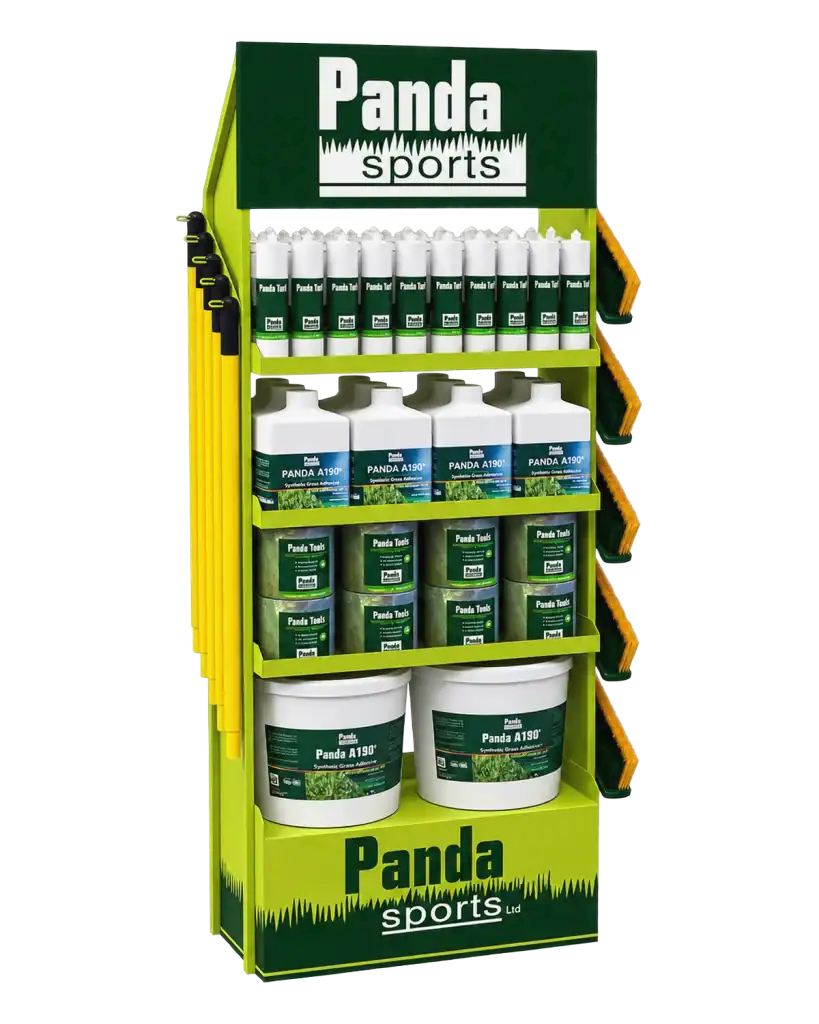 Panta Sports floor stand in metal for product display at the point of sale