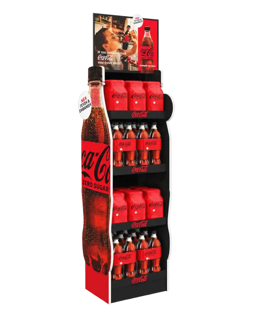 Coca-Cola floor stand in acca plast for product display at the point of sale