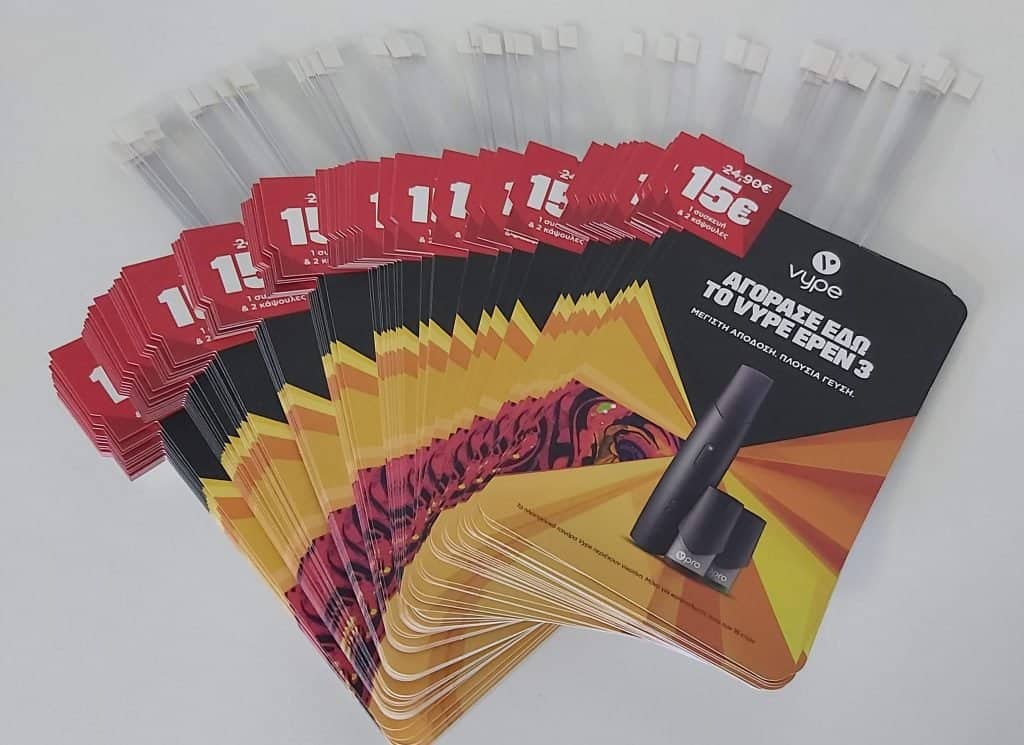 Digitally printed hanging point-of-sale cards