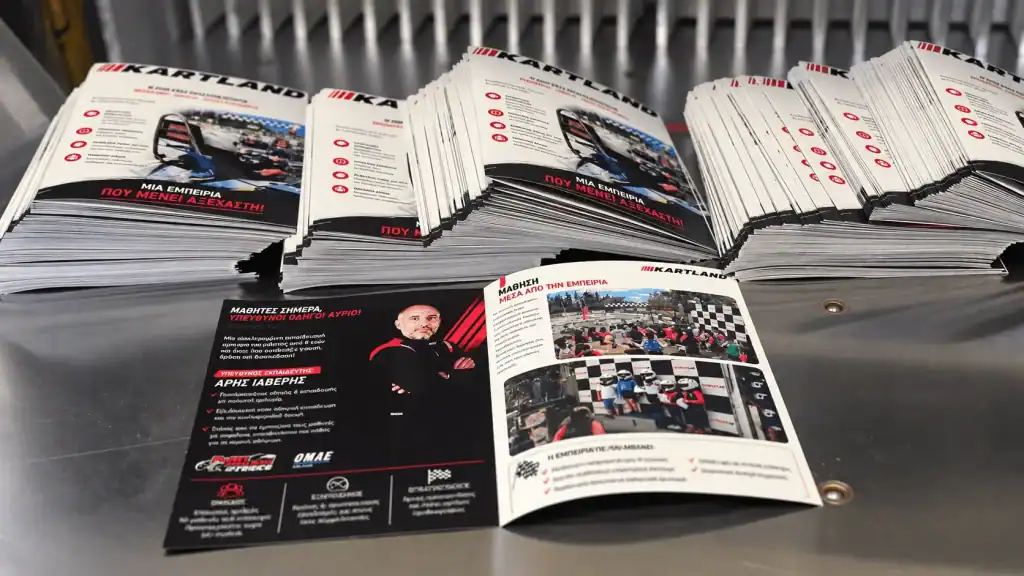 Digitally printed 4-page leaflets on 170 gsm velvet paper